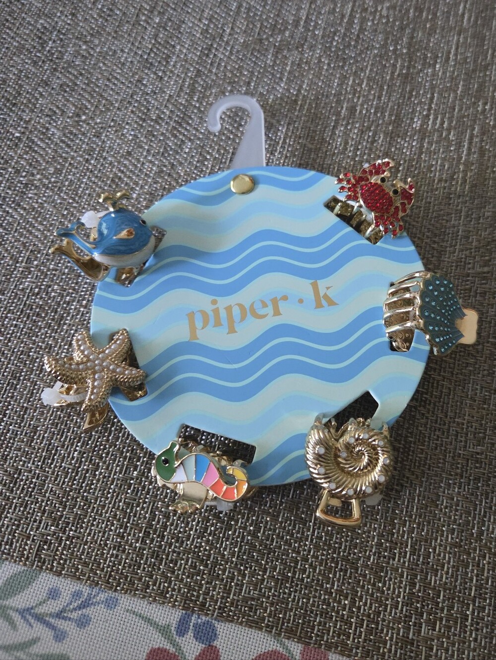 Piper Ocean Charm Clip Set - Blue, Red, Gold